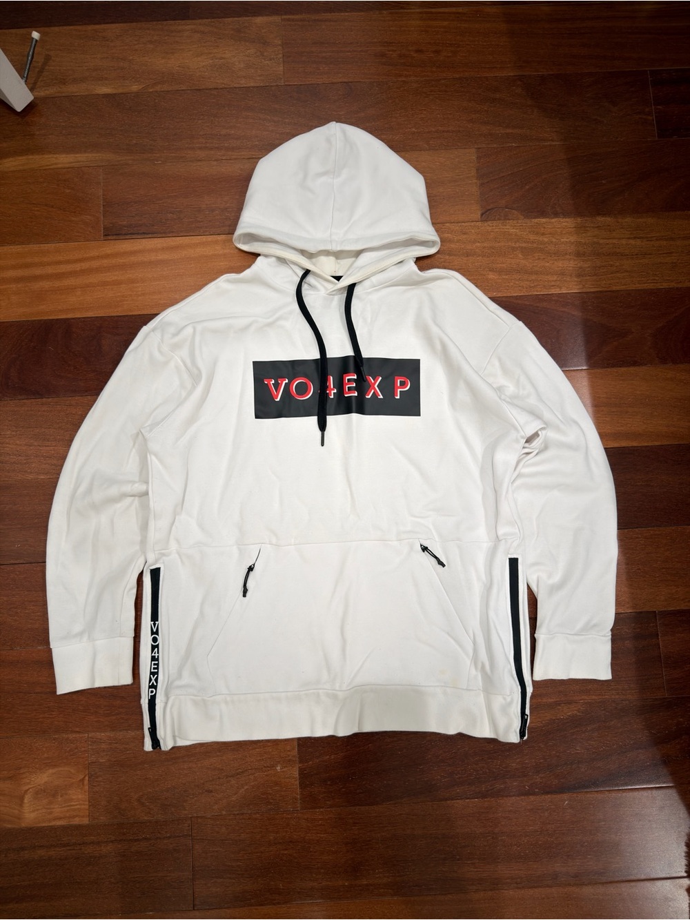 Express x Victor Oladipo White Hoodie with Black Label